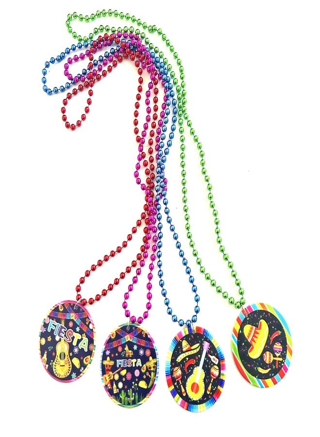 GZYSSL 24 Pcs Cinco de Mayo Bead Necklaces Mexican Fiesta Party Favors Decorations Cinco de Mayo Fiesta Themed Medal Beads Necklace Party Supplies - Image 3
